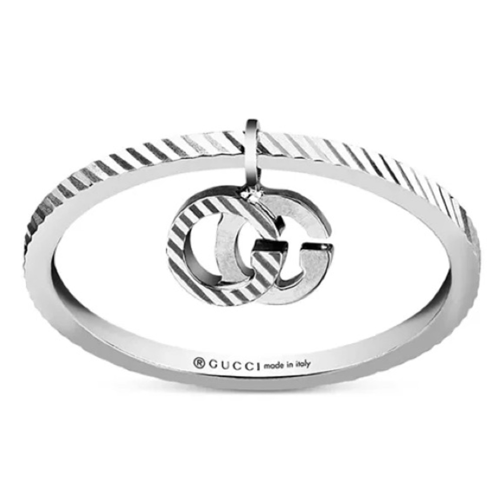 GUCCI 18K White Gold Interlocking G Ring – BRAND NEW - 100% Authentic
